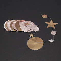 Twinkle Star Garlands Champagne Gold Party Decorations Stars Banner Ceiling Hang