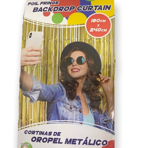 Foil Fringe Backdrop Curtain 5.90′ (ft.) x 7.87′ (ft.) for All Ocassions