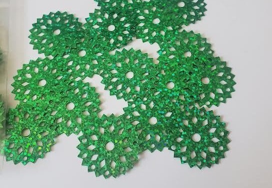 CraftbudyUS 100pcs x29mm GREEN Circle Design for Table Confetti/Craft