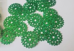 CraftbudyUS 100pcs x29mm GREEN Circle Design for Table Confetti/Craft