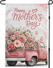 Elegant Double-Sided Mother’s Day Garden Flag – Vintage Floral Design