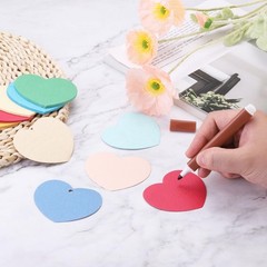 Light Green Heart Paper Cutouts Small Heart Shaped Tags 2.5 Inch 100 PCS