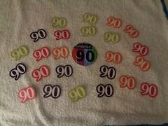 Bundle Lot of 90th Birthday Decorations