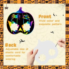 12PCS Halloween Scratch Art Party Game Decoration Role Play Activity Kit for Ki