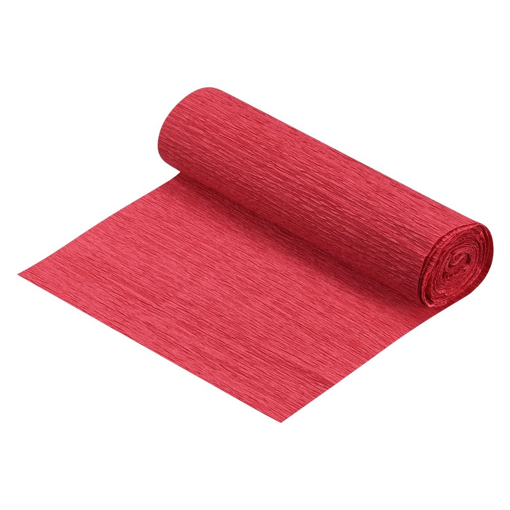 1 PCS Crepe Paper Roll Decoration 8.2ft Long 5.9 Inch Wide Red