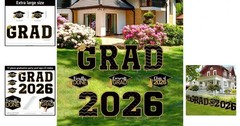 11 Pcs Graduation Yard Signs 2026 Congrats Lawn Decor with Stakes Outdoor Dis…