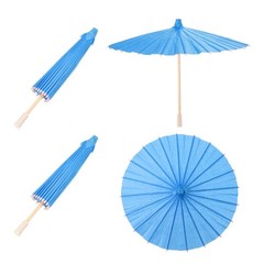 Blue 12″ Paper Umbrellas for DIY Crafts, Wedding Decorations, Party Gifts