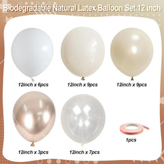 Cream White, Ivory Beige Balloons – Metallic Gold, Pearl White Sand – Neutral &