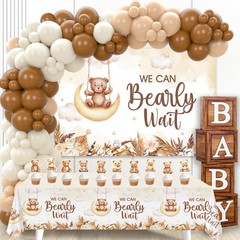 Teddy Bear Baby Shower Decorations – Baby Boxes with Letters,Boho Balloons,We…