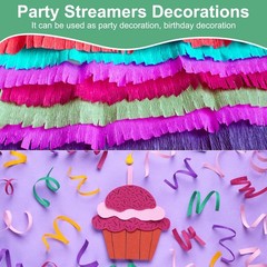 Dark Blue Crepe Paper Streamer Sheet Craft DIY Flower 3.3FTx20 Inch 10 PCS
