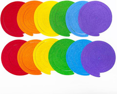 36 Pcs Rainbow Hanging Swirl Decorations Colorful Felt Swirl Streamer Spiral Cei