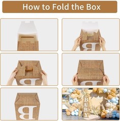 Rustic “BABY” Burlap Box Set – Baby Shower or Gender Reveal Decoration