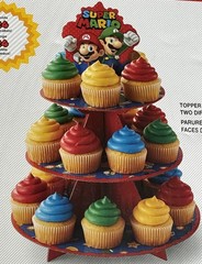 Super Mario & Luigi Cupcake Treat Stand Wilton Nintendo Holds 24 Cupcakes Sealed