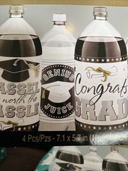 Graduation Beverage Soda 2 Liter Bottle Labels 4 Ct Awesome Grad Tassel Party
