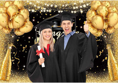10x8Ft Class of 2026 Graduation Backdrop Banner Congrats Grad Party Decoration