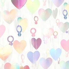 Rose-Gold Pink-White Party Decorations Paper-Garland 52Ft Valentines Birthday