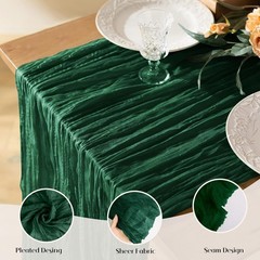 Cheesecloth Table Runner – 10ft Boho Gauze , Bridal Shower Decorations, Wedding