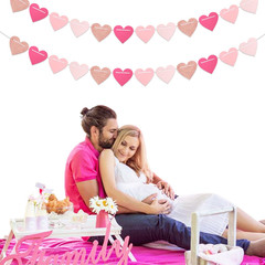 Hot-Pink Rose-Gold Party-Decorations Heart Garland – 40FT Girls Birthday Hanging
