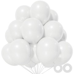 110pcs White Balloons 12 inch, White Latex Balloons Globos Blancos for Weddin…