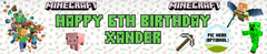MINE BIRTHDAY BANNER CUSTOM PERSONALIZED DECOR NAME PARTY PHOTO CRAFT