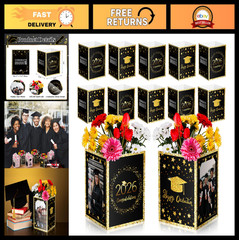 12 Pack Graduation Table Centerpieces | Congrats Grad Party Decor & Photo Props