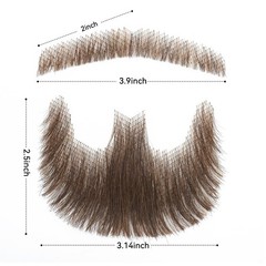 Fake Goatee Beard, Mustache, Full Hand Tied Human Hair, Realistic Fake Facial…