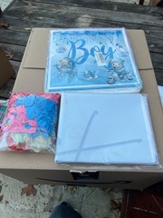 Bear Gender Reveal Balloon Boxes Decorations – 1ooPcs Pink Blue Balloons + MORE