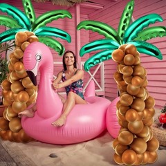 126 Pcs Palm Tree Balloons Inflatable Set, 16 Pcs Foil Palm Tree Leaves 110 P…