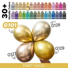 Gold Balloons 140pcs Different Sizes of 18 12 10 5 Inch Gold Balloon Arch Kit…
