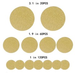 200PCS Gold Round Confetti 3/2/1 inch Gold Dots for Table Decor Party