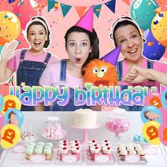 Ms Rachel Backdrop Kids Birthday Party Decoration Banner Background Vinyl 5x3ft