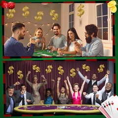 8 Pcs Dollar Themed Party Decorations 13. 4» Glitter DollarBirthdayDecor Money