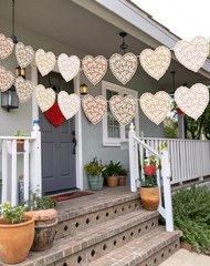 Talavera Cielito Lindo Heart Banner – 2 PCS Papel Picado Hearts Garland, Mexican
