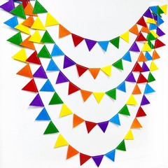 Rainbow Party Decorations Colorful Felt Hanging Triangle Mini Bunting Pennant…