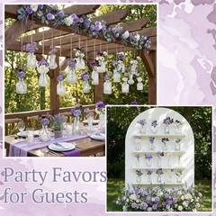 Ferrochef 36 Pcs Artificial Flowers Table Centerpiece Vases Spring Colorful