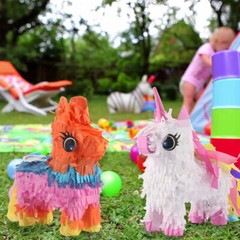 3Pcs Donkey Pinatas with Hanging Loop for Fiestas Mexican Cinco de Mayo Decor