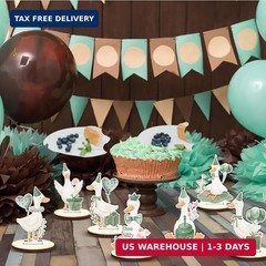 16 Pcs Wooden Baby Shower Table Centerpiece Sage Green One Silly Goose Tabletop