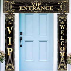 3 Pcs VIP Party Decoration Banner VIP Welcome Entrance Movie Night Door Porch Si