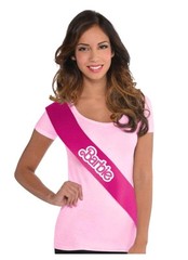 Reversable Barbie / Ken Sash For Parties & More NEW IN PACKAGE 60 Inches