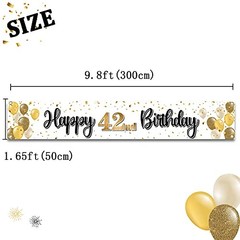 Happy 42nd Birthday Decorations,42nd Gold Balloon Large Birthday Gold-42nd