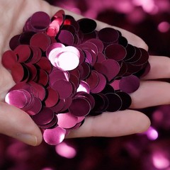 2.2oz Burgundy Foil Metallic Round Confetti Circle Dot Mylar Table Scatter