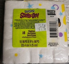 Vintage Scooby-Doo Party Decoration Lots Sealed 1990s Table Cloth, Napkins +++