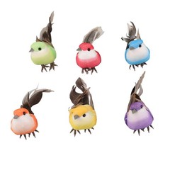 Artificial Peacock Bird Feathered Fake Realistic Garden Home Decor Hand Craft 6x