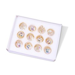12PCS Decorative Colorful Glass Pendants Crystal Prism Balls for Christmas