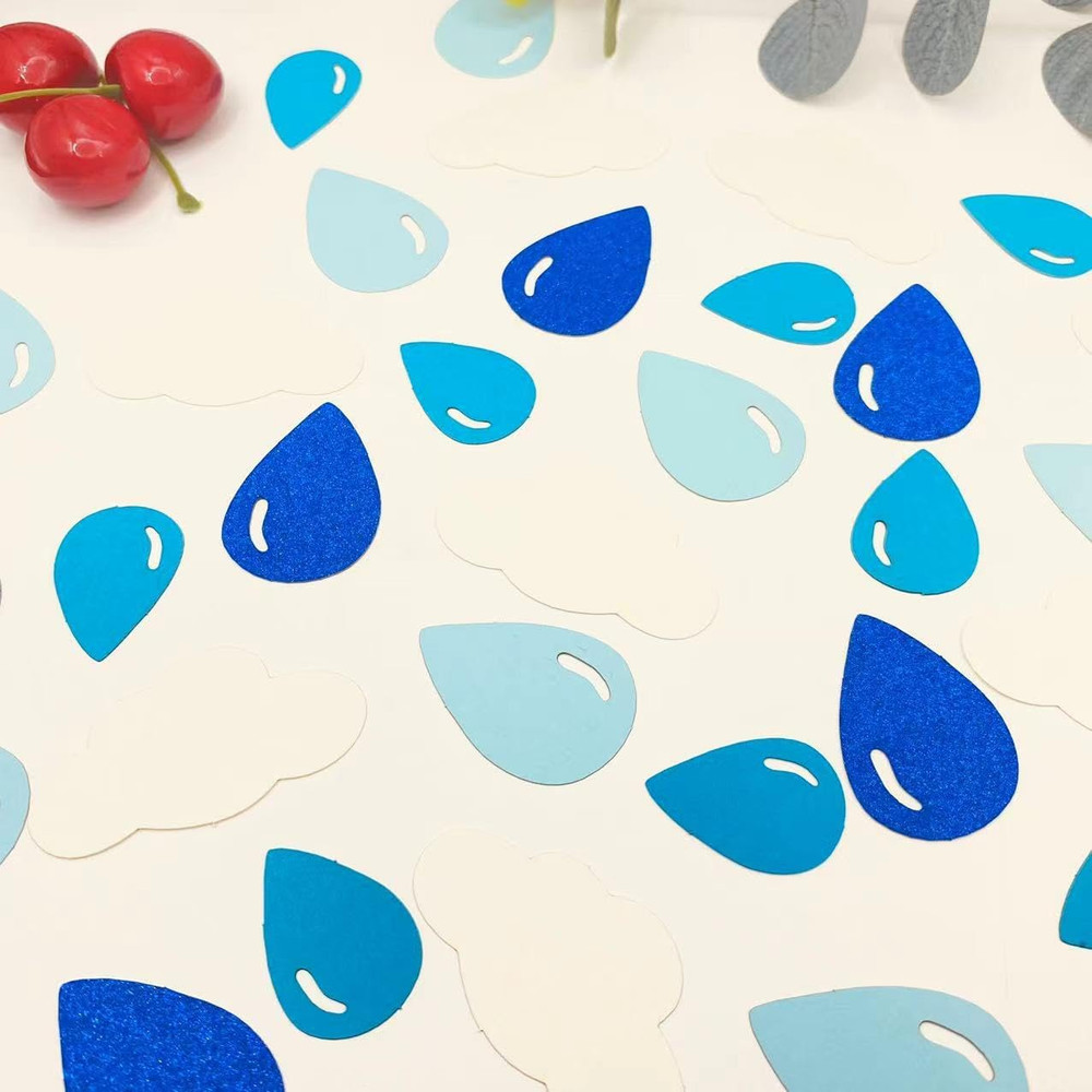 Raindrop Cloud Baby Shower Party Table Confetti,Gender Reveal Party Table Scatte
