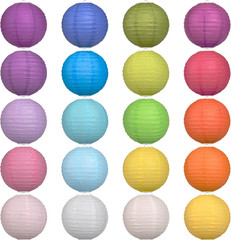 20PCS Decorative Paper Lanterns, 8″ Chinese Hanging Paper Lanterns Ball Lanterns