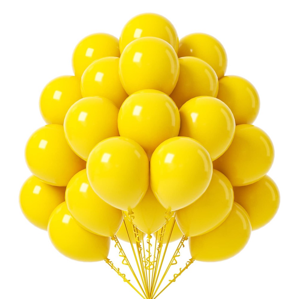 Yellow Balloons 12 inch, 50 Pack Yellow Party Balloons Good Quality for Birth…