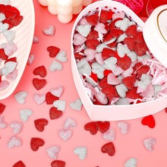 Valentine’s Day Felt Confetti Glitter Heart Confetti Decorations Valentine Ta…