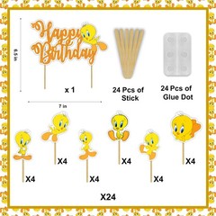 Twety Theme Party Supplies – Complete Cartoon-Inspired Decoration Set with Ga…