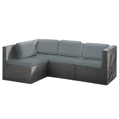 3 Seater Stretch Sofa Cover Waterproof for Outdoor Patio Furniture Light Gray